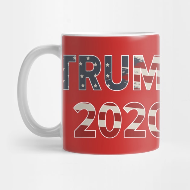 Trump 2020 Red American Flag by FalconArt